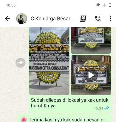 Pengiriman Papan Bunga Duka Karang Timur