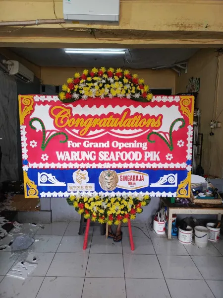 Papan Bunga Ucapan Selamat Karang Timur